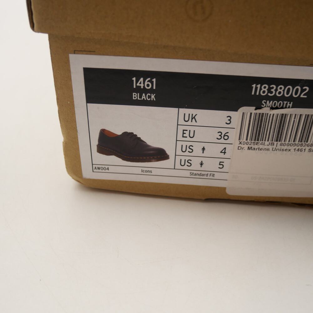 Dr. Martens Women's 6 1461 Smooth Oxford Black Leather Shoes Men's 5 NEW - Picture 6 of 8